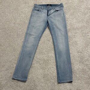 7 For All Mankind Faded Blue Skinny Jeans